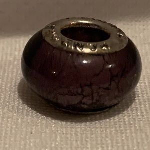 NWOT Purple Glass Bracelet Bead Charm